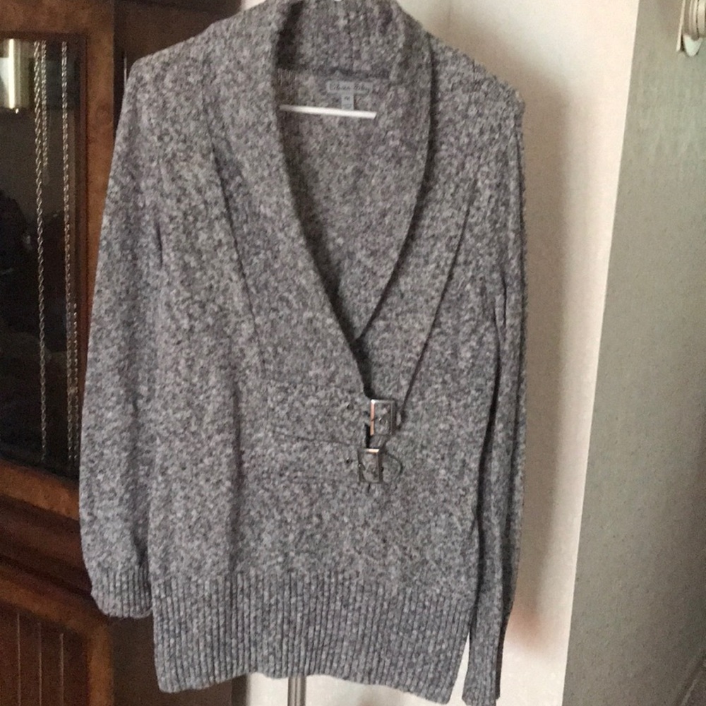 Olivia Sky Shawl Collar Tunic Sweater